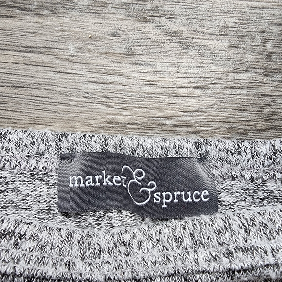 Market&Spruce Gray and White Striped Sweater - Picture 2 of 4